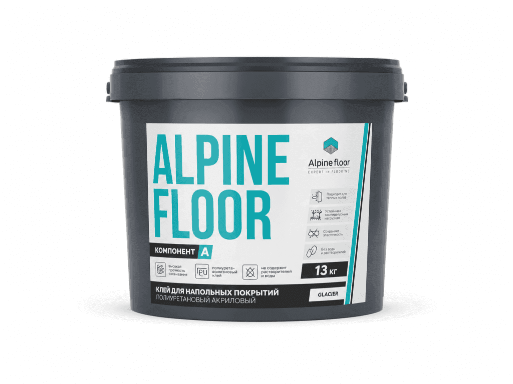 Однокомпонентный акриловый клей Alpine Floor Glacier 13 кг
