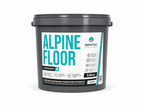 Двухкомпонентный полиуретановый эластичный клей Alpine Floor SUMMIT 5,04 кг Компонент A
